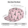 thumbnail image 2 of Adjustable Baseball Cap, Eiffel Towers black Flat Bill Trucker Flat Brim Hats Dad Hat for Men Women - Snapback Hat Adjustable Size, 2 of 7