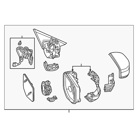 Genuine OE Acura Mirror Assembly - 76200-TZ3-A02ZQ