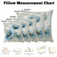 thumbnail image 5 of Throw Pillow Covers, Blue Spring Floral 16x16 Pillow Covers for Couch/Sofa/Bed, Summer Botanical Elegant Vintage Decorative Square Linen Cushion Pillowcase for Home Decor, 5 of 9