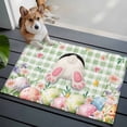 thumbnail image 3 of 2x3 Ft Entryway Area Rug, Easter Kitchen Rug Runner Washable Floor Mat, Spring Rabbit Feet Wildflowers Eggs Green Lattice Non Slip Indoor Door Mat Throw Carpet for Bathroom Living Room Bedroom, 3 of 8