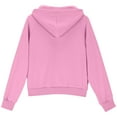 thumbnail image 5 of idosla Girls Cropped Hoodies with Thumb Hole Pocket Fleece Lined Zip Up Jacket Active Workout Hooded Sweatshirts (Pink, 11-12 Years）, 5 of 6