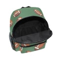 thumbnail image 6 of FORMRS Kids School Backpack with Front Zippered Pocket 12" Student Travel Daypack, Green American Footballs, 6 of 6