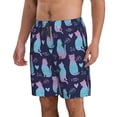thumbnail image 2 of Naloa Silhouette Cats Men's Beach Shorts, Surfing shorts, Swim trunks, Quick Dry Swim Trunks for Surfing Beach Fun - Large, 2 of 9