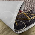 thumbnail image 5 of Ambesonne Vintage Place Mats Set of 4, Retro Bicycle on Wall, Standard Size, Grey Yellow Red, 5 of 6