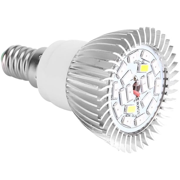 Luz LED de crecimiento, luz LED de crecimiento de espectro completo, 18 W 18 bombilla LED de crecimiento para jardinería interior, plántulas/reproducción de balcón familiar, plantación de invernadero JAMW Sencillez