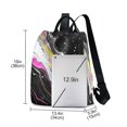 thumbnail image 3 of FORMRS Women's Travel Backpack Purse Anti-Theft Hidden Pockets Casual Shoulder Bag, Colorful White, 3 of 7