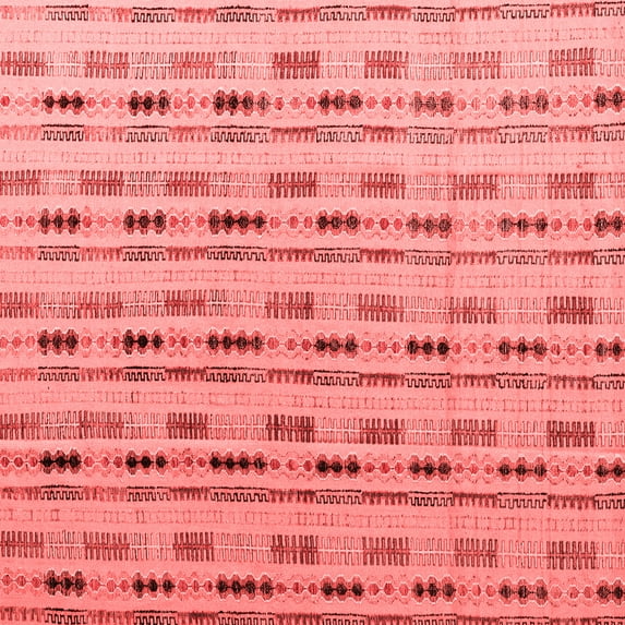 Ahgly Company Machine Washable Indoor Square Abstract Red Modern Area Rugs, 8' Square