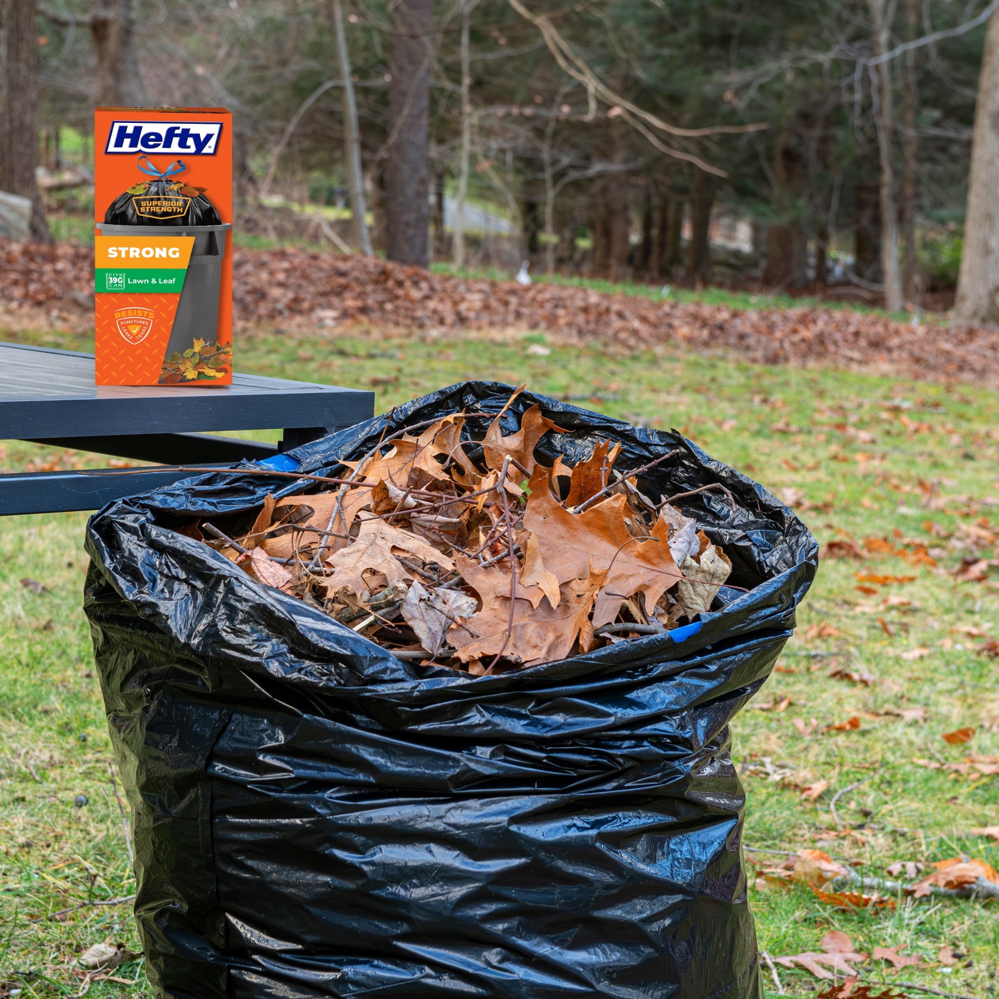 2 Pack - Hefty Strong Lawn & Leaf Trash Bags, 39 gallon, 20 Count