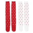 thumbnail image 1 of 2 pares de medias de San Valentín para mujer Calcetines largos con patrón de corazón Medias de mujer, 1 of 5