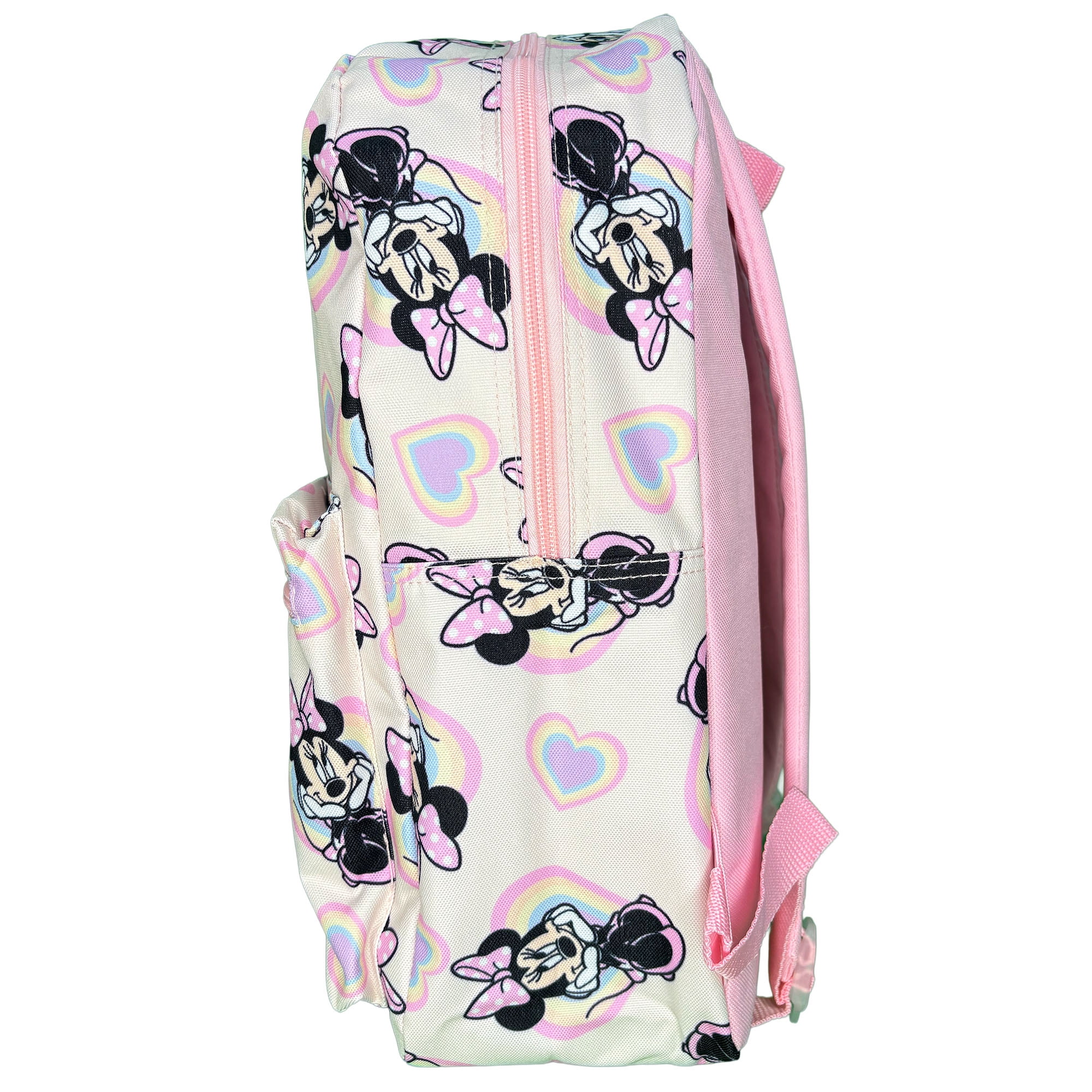 Fast Forward Disney Minnie Mouse 16" Pink School Bag with Hearts Allover, Girls Backpack