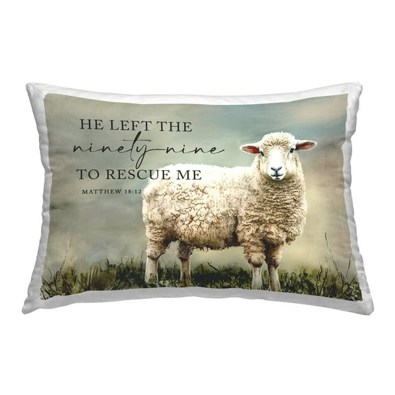 Stupell Industries Left The Ninety Nine Proverb Decorative Printed Throw Pillow Design by Molly Mattin.