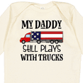 thumbnail image 4 of Inktastic Daddy Plays with Trucks Boys or Girls Long Sleeve Baby Bodysuit, 4 of 5