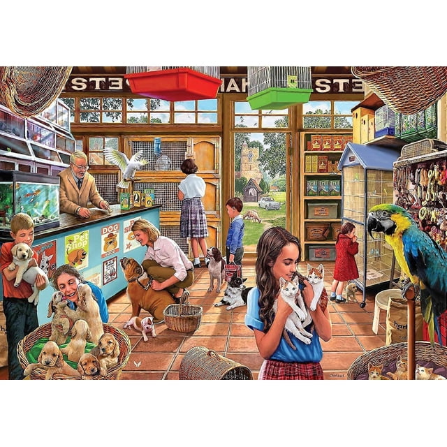 Jigsaw Puzzles for Adults 500 Piece Pets Shop 20.5 x 15 Inch Jigsaw Puzzles for Adults Educational Game Challenge Toy 500 Pieces Puzzles for Adults