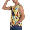 thumbnail image 3 of Haiem Men's Musical Instruments Print Tank Tops Summer Sleeveless Cut Off Workout T-Shirts Fitness Vest Athletic Undershirts-Large, 3 of 8