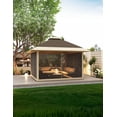 thumbnail image 1 of Wpond Pavillon-Tente Escamotable Extérieur 156,70 Po x 156,70 Po, Résistant à l'Eau, 1 of 6