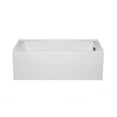 thumbnail image 2 of Malibu Home Driftwood RH Rectangle Soaking Bathtub 60"x 34"x 22" in White, 2 of 6