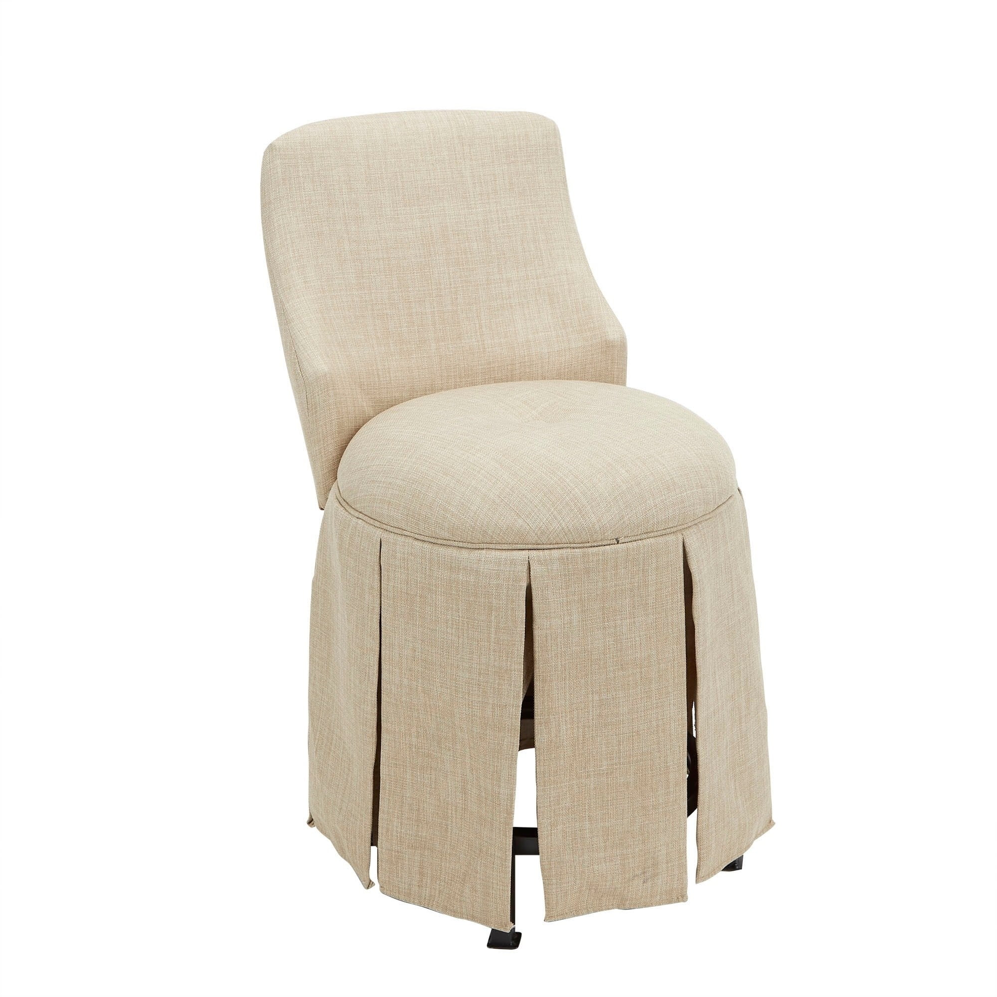 Sullivan skirted swivel vanity chair with back deals
