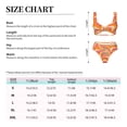 thumbnail image 5 of PAYOHTO Women's Cross Front Bikini Set with High Elasticity Soft Padding Wavy Orange Pink Colors Bathing Suit Crop Top Swimsuit, 5 of 9