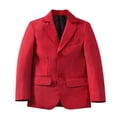 thumbnail image 4 of Boy's Red Suit Jacket Formal Suit for Wedding Church Birthday Party Prom School Homecoming Stage Show, 4 of 5