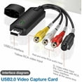 thumbnail image 3 of USB 2.0 VHS Tapes Tape to DVD VCR Audio Video Converter Capture Card Adapter PC, 3 of 5