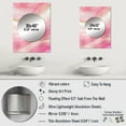 thumbnail image 4 of Designart "Rosy Waves in Geode Marble II" abstract marble Mirror Wall Decor - Modern Pink Abstract Mirror Wall Art For Bathroom - 32" x 24" Inch, 4 of 5