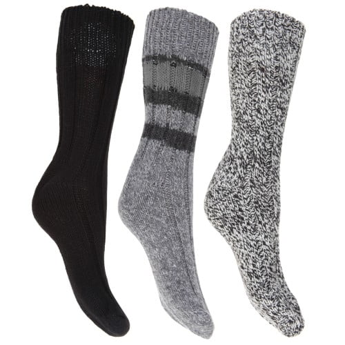 Polar Extreme Thermal Sock Extra Heavy Acrylic Winter Marled Socks 2-P