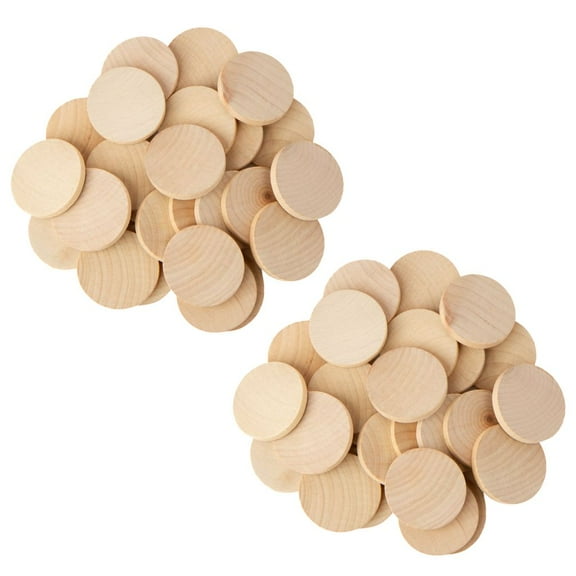 50pc Blank Wooden Round Discs - for Crafts - Factory Direct Craft