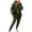 Army Green, variant on Yeaiivve Women's 2 Piece Outfits Fall Knit Lounge Sets V Neck Cardigan Sweaters Wide Leg Pants Tracksuit Set Army Green M