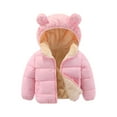 thumbnail image 3 of LFEOOST Toddler Baby Hooded Down Jacket Boys Girls Kids Thicken Warm Winter Coat Outerwear 1-6 Years (Pink, 3 Years), 3 of 4