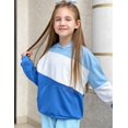 thumbnail image 5 of Arshiner Girls Color Block Hoodies Colorblock Sweatshirt Fall Hooded Sweatshirts Hoodies for Teen Girls with Pockets, 5 of 6