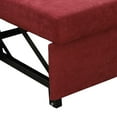 thumbnail image 6 of Ainehome Red Linen Reversible Sleeper Sectional Sofa with Storage Chaise, 6 of 8