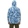 thumbnail image 2 of Bulopur Men's Lightweight Sun Protection Hoodie Blue Camo Hunting Fishing Long Sleeve Fishing Shirt with Face Mask, UPF 50+ Quick Dry for Outdoor Running, 2 of 8