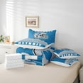 thumbnail image 5 of Erosebridal Football Detroit Bedding Sets, Soccer Sport Comforter Sets with Sheets, Royal Blue Bed Sheets Set, Breathable Bedroom Decoration, 7pcs, 5 of 5