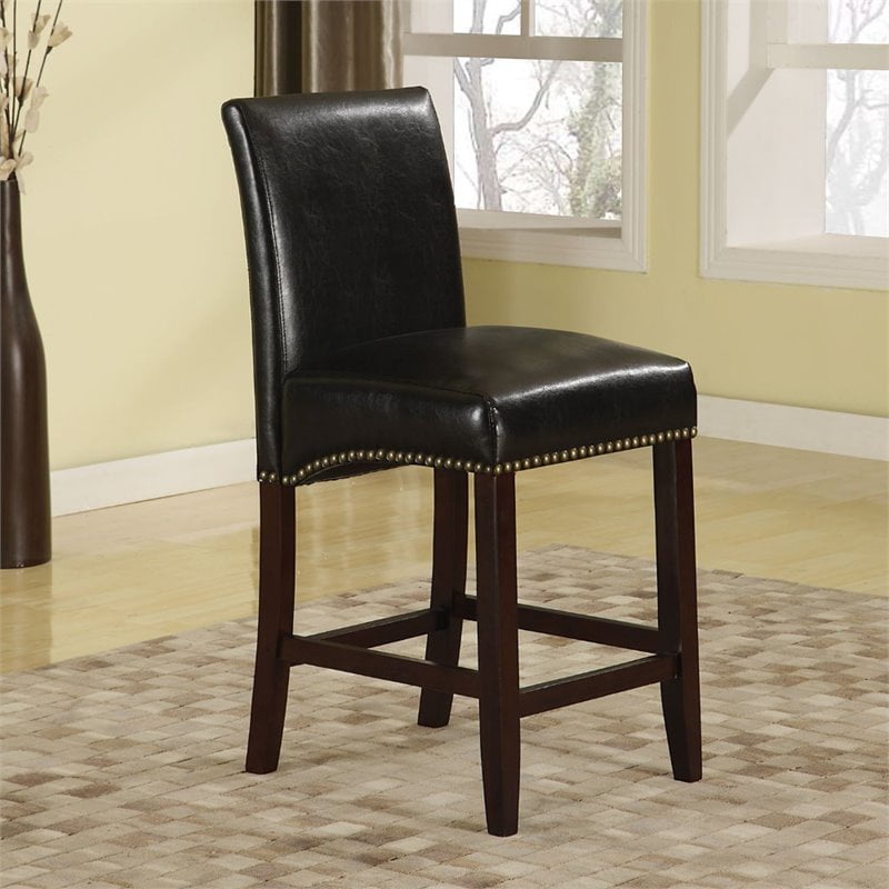 Acme Furniture Jakki 24 Counter Height Chair In Black Set Of 2