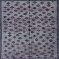 thumbnail image 1 of Ahgly Company Machine Washable Indoor Square Abstract Plum Purple Area Rugs, 5' Square, 1 of 7