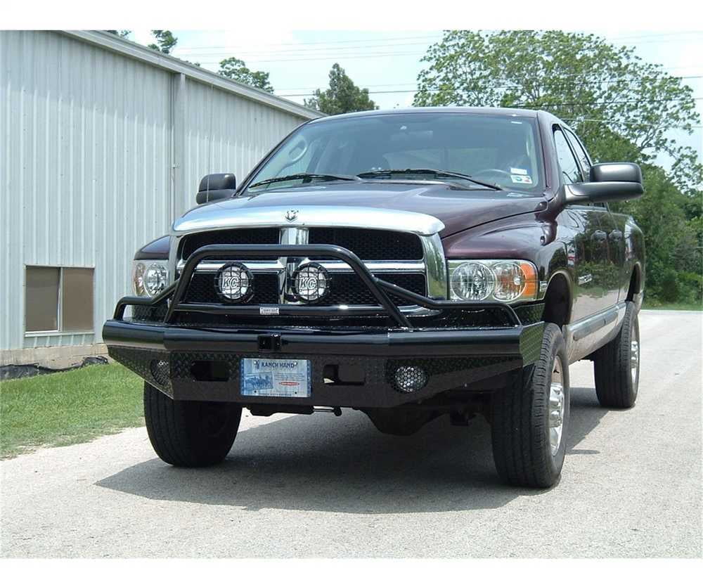 Ranch Hand BTD031BLR Legend BullNose Series Front Bumper Fits Ram 2500 Ram 3500 Fits select: 2003-2005 DODGE RAM 2500, 2003-2005 DODGE RAM 3500