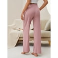 thumbnail image 2 of HEARTNICE Women's Pajamas Pants, with Pockets Pj Bottoms Lounge Stretch Yoga Sweatpants,(Dark Pink,L), 2 of 5