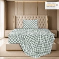 thumbnail image 3 of Lux Decor Twin Bed Sheets Set 3 Piece - Quatrefoil Pattern, Ultra Soft Polyester Sheet Deep Pocket Fit, Wrinkle Free, Breathable & Fade Resistant OEKO-TEX Certified, Grey, 3 of 11