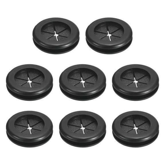 8Pcs Double Sided Rubber Grommets 3/4"(18mm) ID 7/8"(22mm) Drill Hole, Black