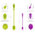 thumbnail image 2 of Set de cepillos limpiabotellas de silicona A2S Protection, 2 piezas, 2 of 9