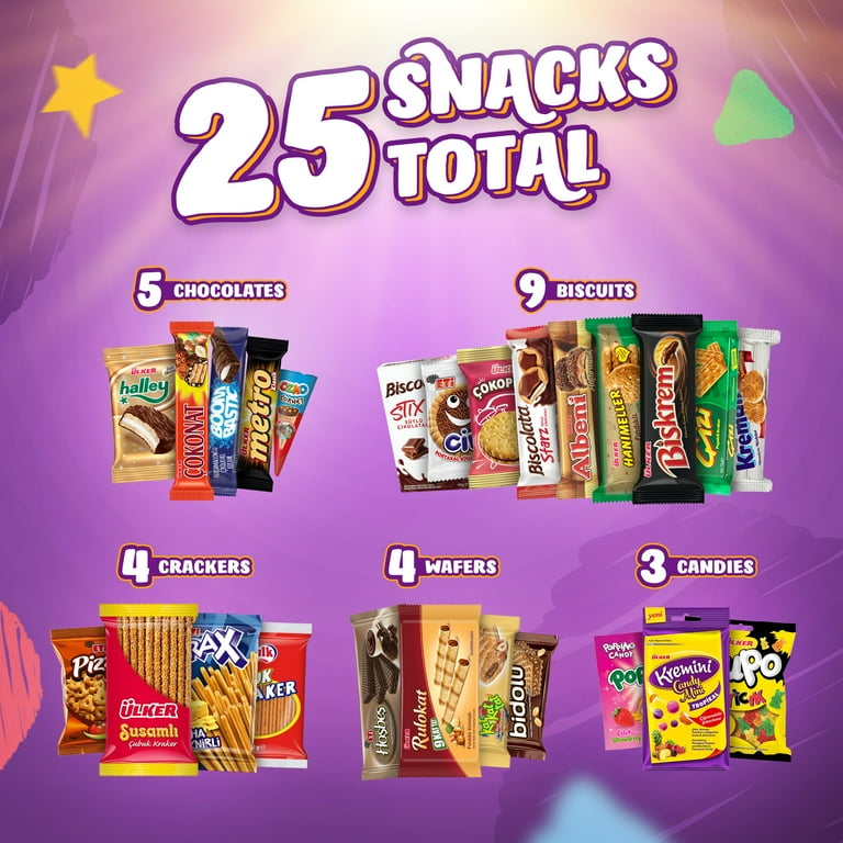 Eastanbul International Snack Box, 25 Full-Size Foreign