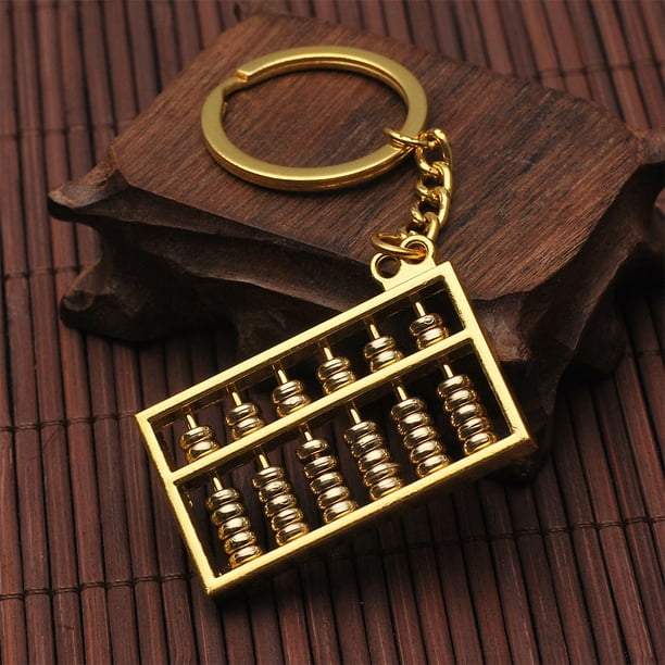 BESTYASH 3Pcs Golden Abacus Keychains Stylish Key Holder Durable Key Decoration Pendant for Bag