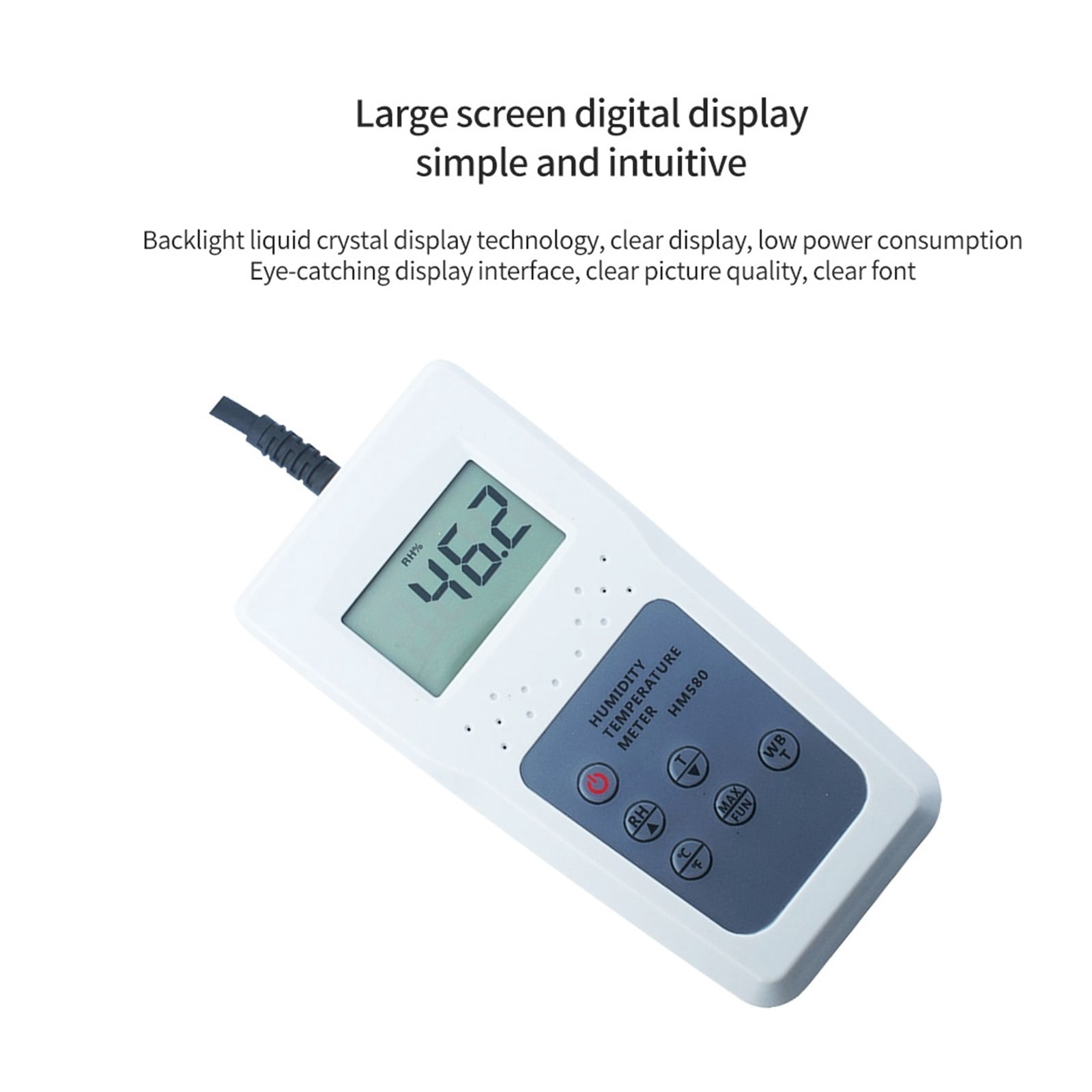 Handheld Gas Temperature And Humidity Measuring Instrument Receiver Moisture Meter HM580
