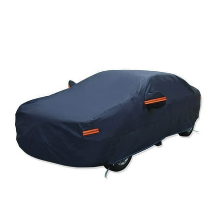 Caro Siphon Cover All Weather Car Cover Hot Welted Seamless PEVA Cotton Full Breathable Snow Resistant Waterproof Outdoor SUV Protector Fits up to 192 inches (PEVA,Dark Blue) ()