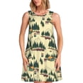 thumbnail image 1 of Balery Camping Caravan 1 Vestidos de verano para mujer con estampado: vestido holgado sin mangas, vestido playero informal y cómodo para días calurosos., 1 of 7