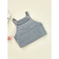 thumbnail image 3 of Gureui Toddler Infant Baby Girls Tank Tops, Casual Solid Color Sleeveless Knitted Sling Crop Tops, 3 of 8
