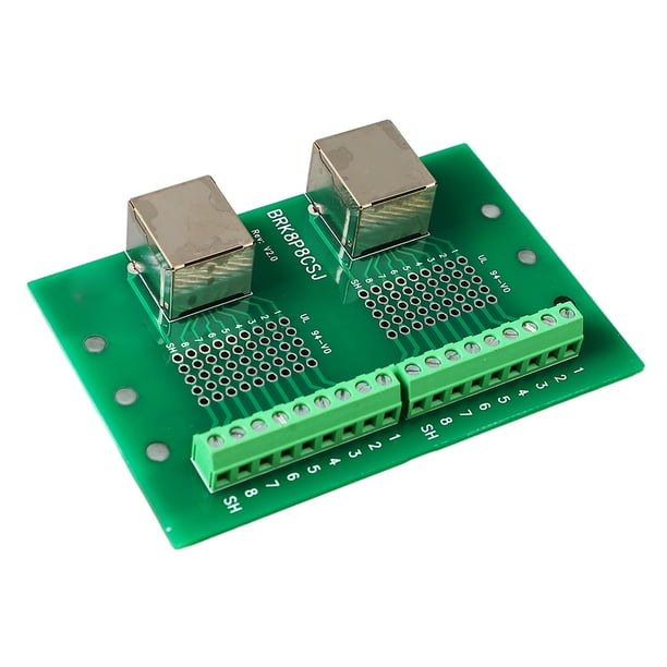 Placa de terminales de tornillo para conector Ethernet, conector Ethernet RJ45, placa de conexión para conector Ethernet, placa de conexión para conector Ethernet doble, multifuncional