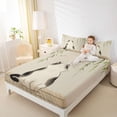thumbnail image 3 of jejeloiu 3D Cartoon Animal Cat Bed Sheets Kids,Japan Minimalist Style King Sheets,4 Pieces, 3 of 6