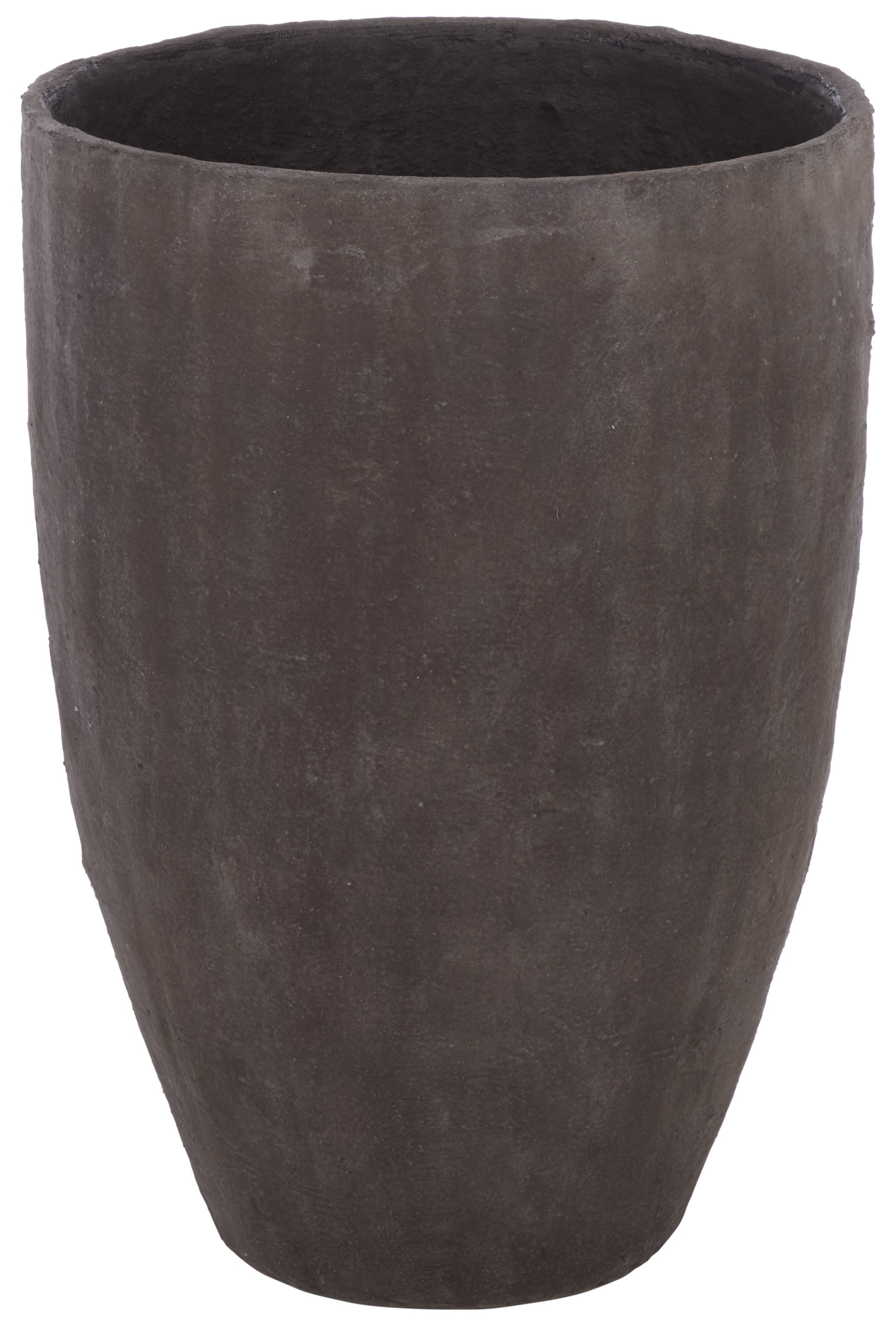 Safavieh 15.4" x 15.4" x 21.3" Round Brown Cement Bamboo Plant Pot