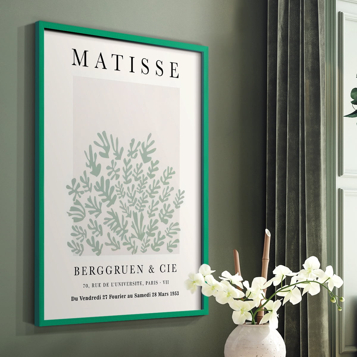 Matisse CLXXIII Framed Print in Green Solid Wood 8 x 10 Framed Print